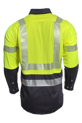 National Safety Apparel Drifire FR Hi Vis Hybrid Work Shirt, Class 3, 8.9 cal/cm²